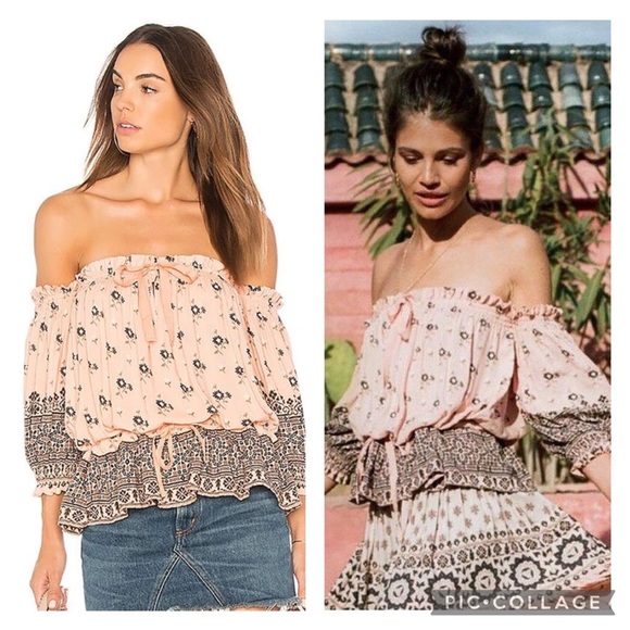 Spell Tops - Spell & The Gypsy “Lionheart” Off Shoulder Top In Pink